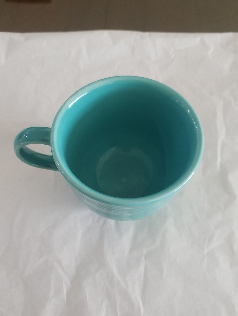 Vintage Fiestaware Turquoise Ceramic Mug